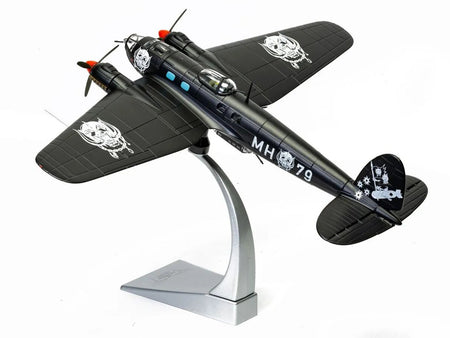 Heinkel He III Bomber Aircraft "Motorhead" Black with Graphicss 1/72 Diecast Model by Corgi-Corgi-ModelCars.com