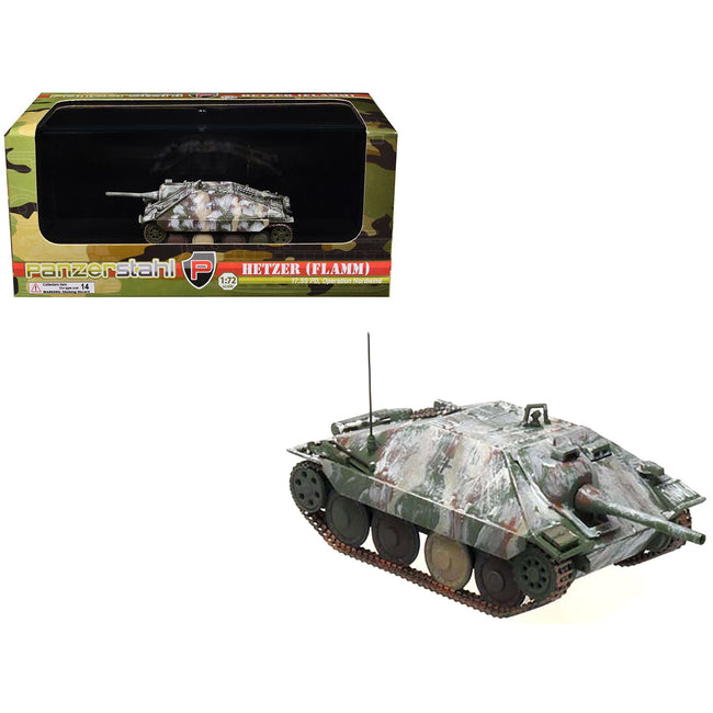 Hetzer (Flamm) Tank Destroyer "17th SS Panzergrenadier Division Operation Nordwind" German Army 1/72 Diecast Model by Panzerstahl-Panzerstahl-ModelCars.com