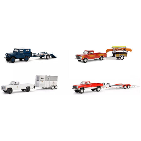 "Hitch & Tow" Set of 4 pieces Series 31 1/64 Diecast Model Cars by Greenlight - Greenlight - ModelCars.com