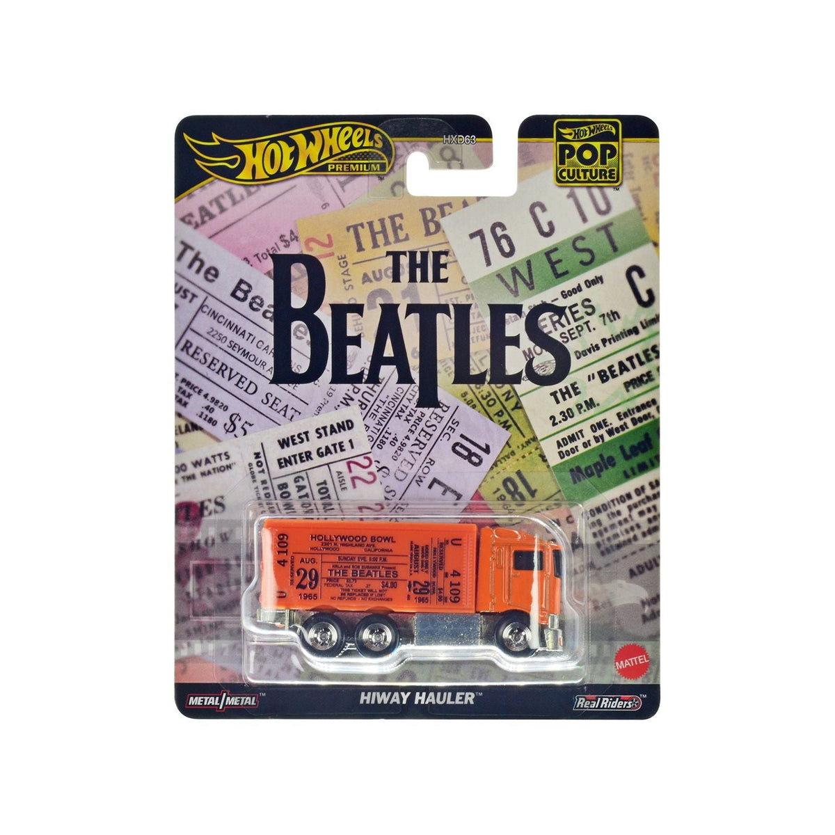 Hiway Hauler Orange with Concert Ticket Graphics "The Beatles" "Pop Culture" Series Diecast Model Car by Hot Wheels - Hotwheels - ModelCars.com