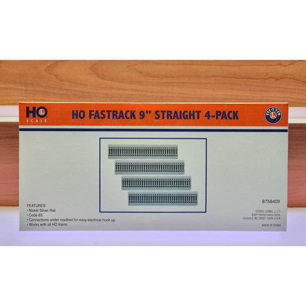 HO 9" STRAIGHT FASTRCK 4P - Lionel - ModelCars.com