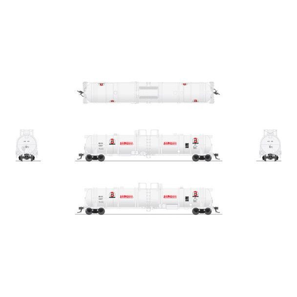 HO BIG 3 CRYO TNK CAR 2PK - Broadway Ltd - ModelCars.com
