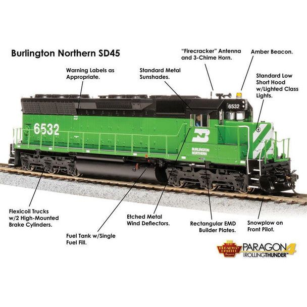 HO BN EMD SD45 6538 - Broadway Ltd - ModelCars.com