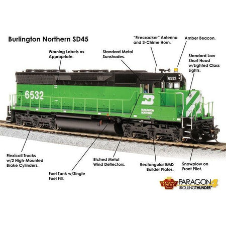 HO BN EMD SD45 6538 - Broadway Ltd - ModelCars.com