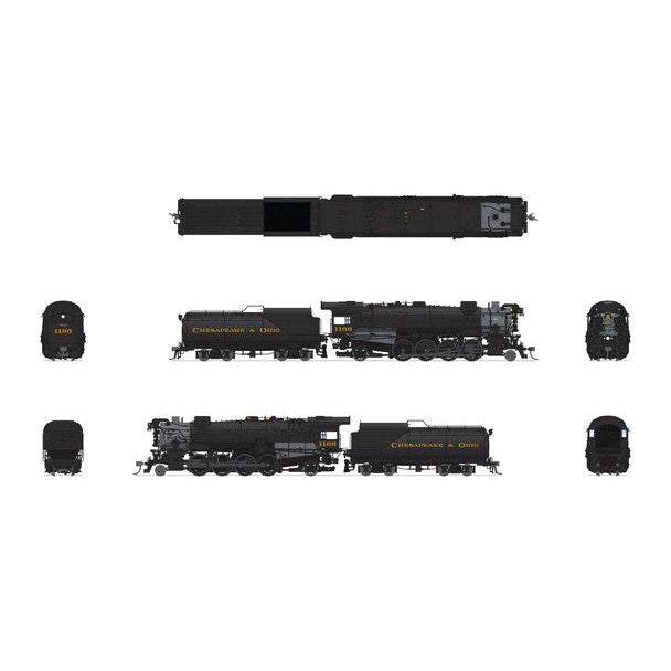 HO C&O K - 2 MIKADO 1182 - Broadway Ltd - ModelCars.com