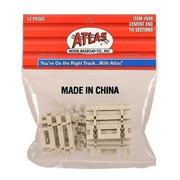 HO CONCRETE TIE 3" END - SN - Atlas Track - ModelCars.com