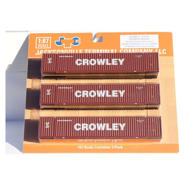 HO CROWLEY BROWN 3 PAK - Jacksonville Terminal Co - ModelCars.com