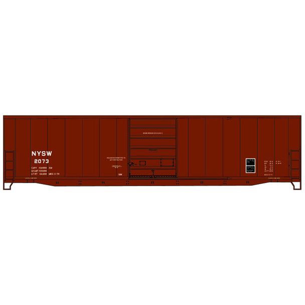 HO NYS&W 50' STEEL BOXCAR - Accurail - ModelCars.com