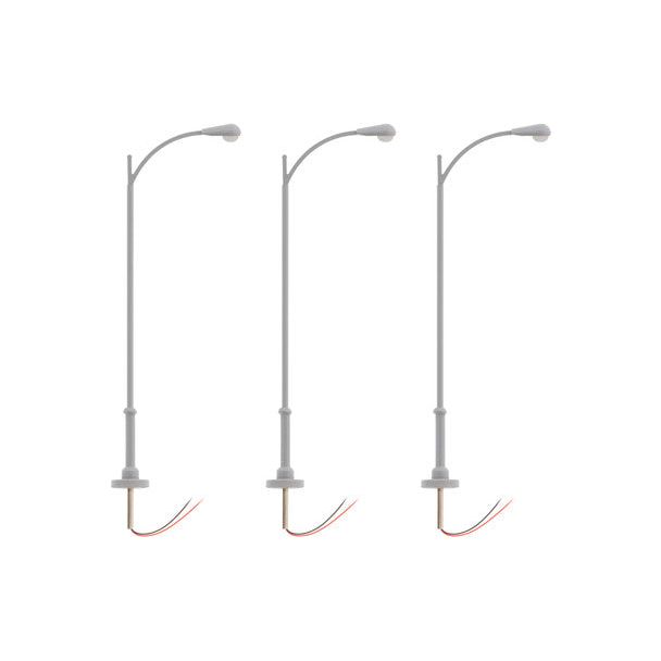 HO SGL LAMP EXT POLE 3PK - Lionel - ModelCars.com