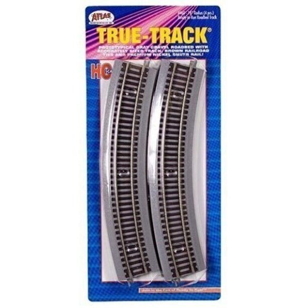 HO TT 18" RADIUS 4PK - Atlas Track - ModelCars.com