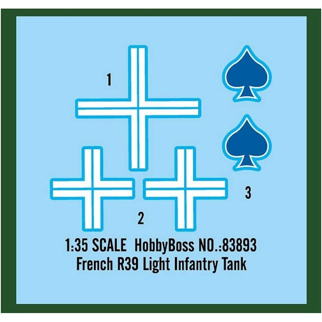 Hobby Boss 1/35 French R39 Light Infantry Tank 83893 - Heartland - ModelCars.com
