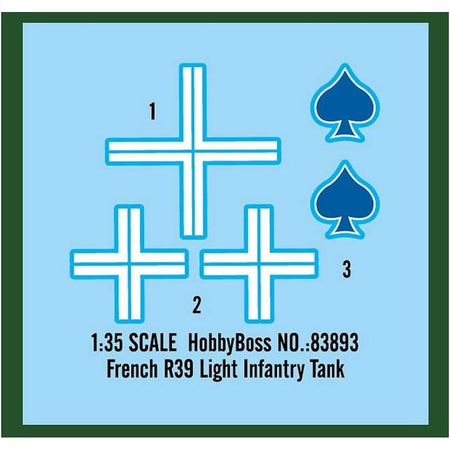 Hobby Boss 1/35 French R39 Light Infantry Tank 83893 - Heartland - ModelCars.com