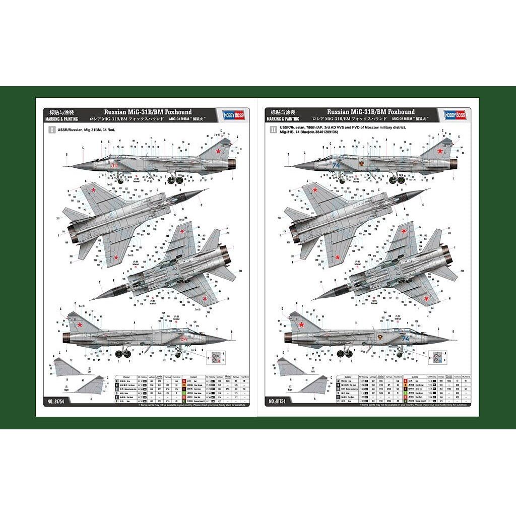 Hobby Boss 1/35 Russian MiG - 31B/BM Foxhound 81754 - Heartland - ModelCars.com