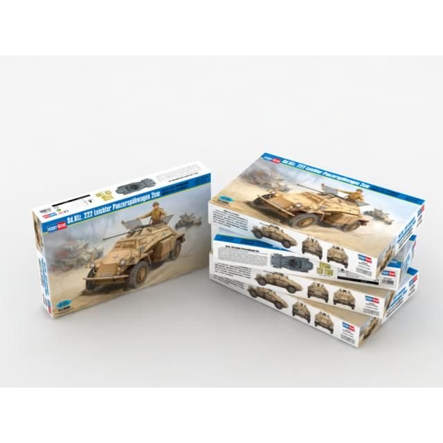 Hobby Boss 1/35 Sd.Kfz. 222 Leichter Panzerspahwagen 2cm 82442-Hobby Boss-ModelCars.com