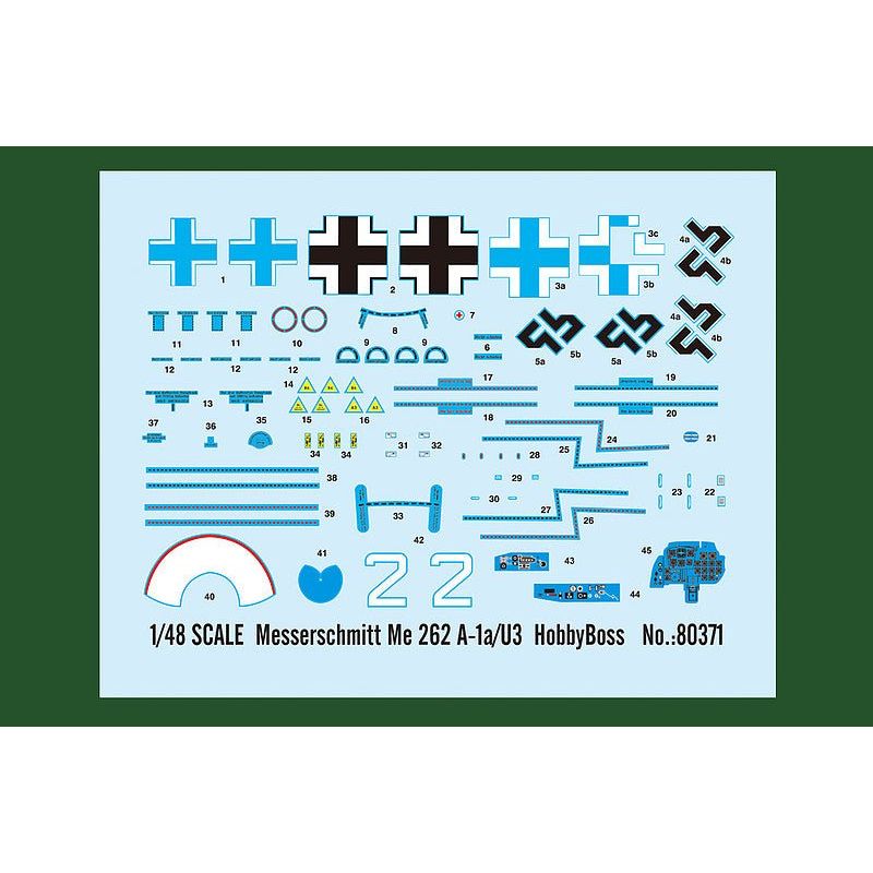 Hobby Boss 1/48 Me 262 A - 1a/U3 80371 - Heartland - ModelCars.com