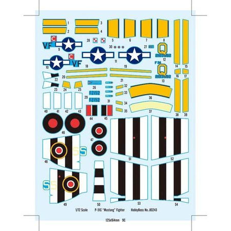 Hobby Boss 1/72 P-51C Mustang Fighter 80243-Hobby Boss-ModelCars.com