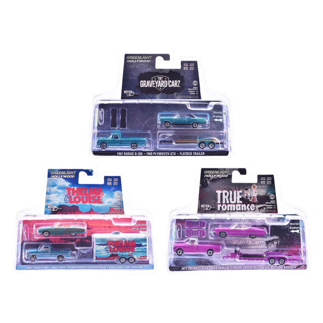 "Hollywood Hitch & Tow" Series 13 Set of 3 pieces 1/64 Diecast Model Cars by Greenlight-Greenlight-ModelCars.com