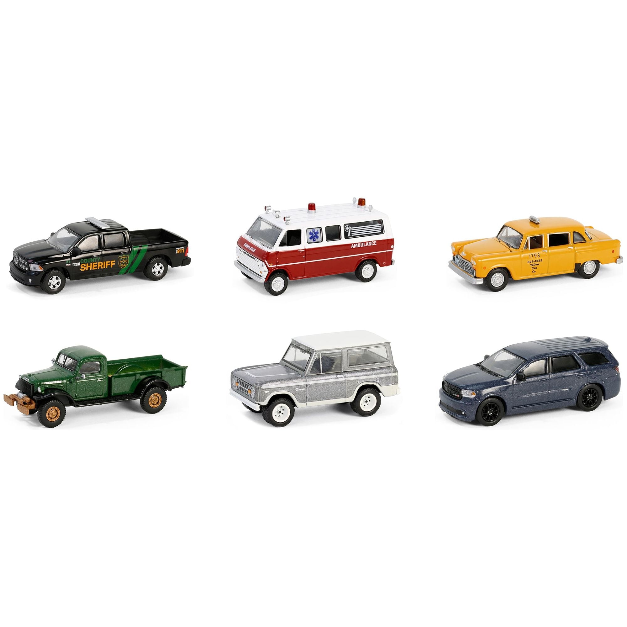 "Hollywood Series" Set of 6 pieces Release 42 1/64 Diecast Model Cars by Greenlight - Greenlight - ModelCars.com