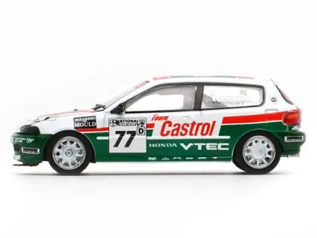 Honda Civic EG6 RHD (Right Hand Drive) 77 Team Castrol "National Saloon Car Cup" (1993) 1/64 Diecast Model Car by BM Creations-BM Creations-ModelCars.com