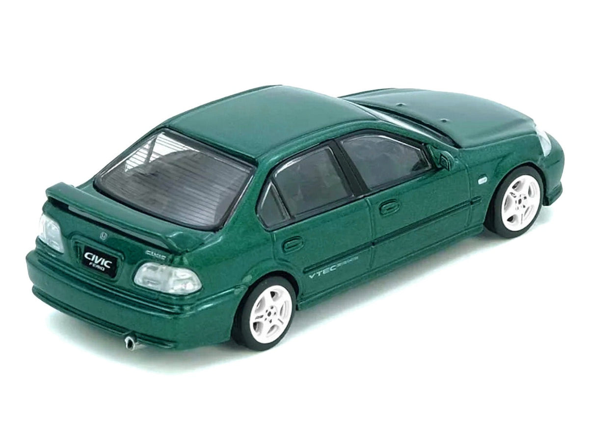 Honda Civic Ferio Si (EK) RHD (Right Hand Drive) Green Metallic 1/64 Diecast Model Car by Inno Models-Inno Models-ModelCars.com