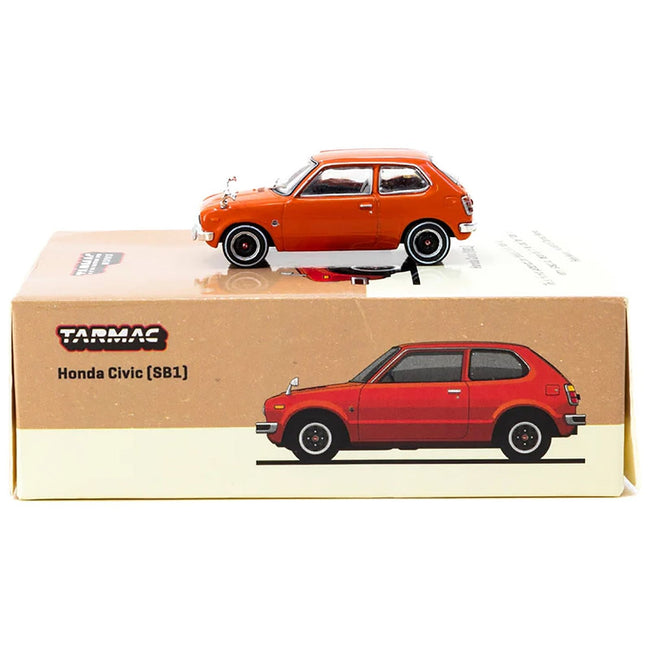 Honda Civic (SB1) RHD (Right Hand Drive) Orange "J Collection" Series 1/64 Diecast Model by Tarmac Works-Tarmac Works-ModelCars.com