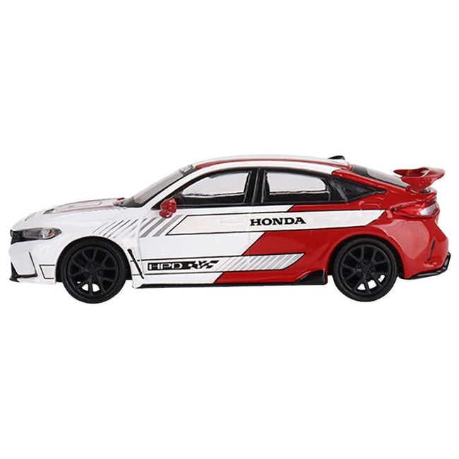 Honda Civic Type R White and Red "2023 Pace Car" Limited Edition to 3000 pieces Worldwide 1/64 Diecast Model Car by Mini GT-Mini GT-ModelCars.com