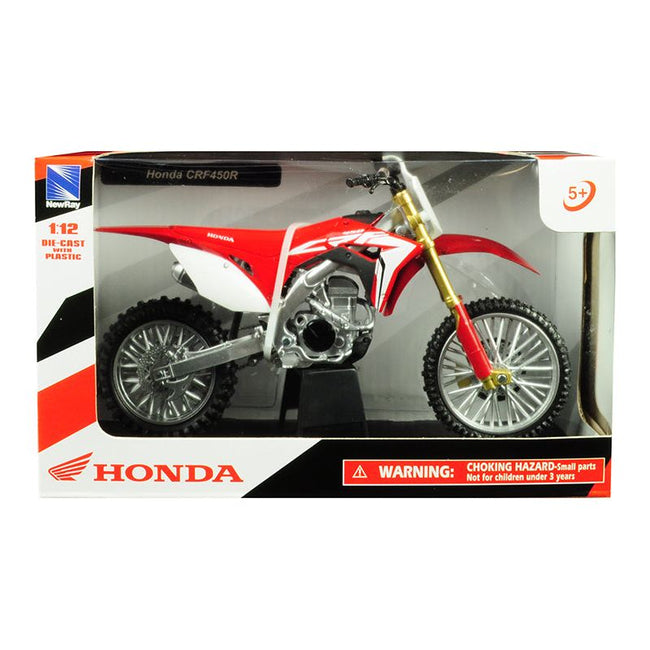 Honda CRF450R Red 1/12 Diecast Motorcycle Model by New Ray - New Ray - ModelCars.com