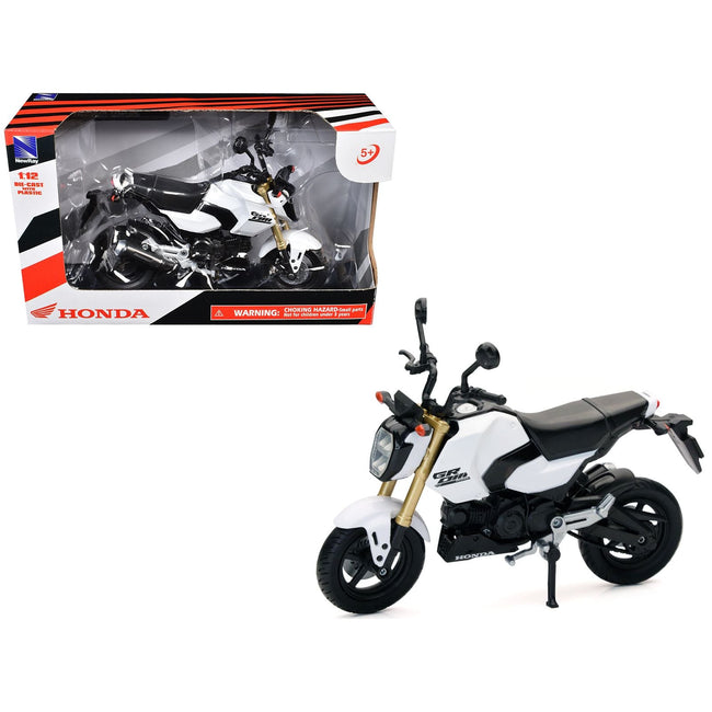 Honda GROM Motorcycle White 1/12 Diecast Model by New Ray-New Ray-ModelCars.com