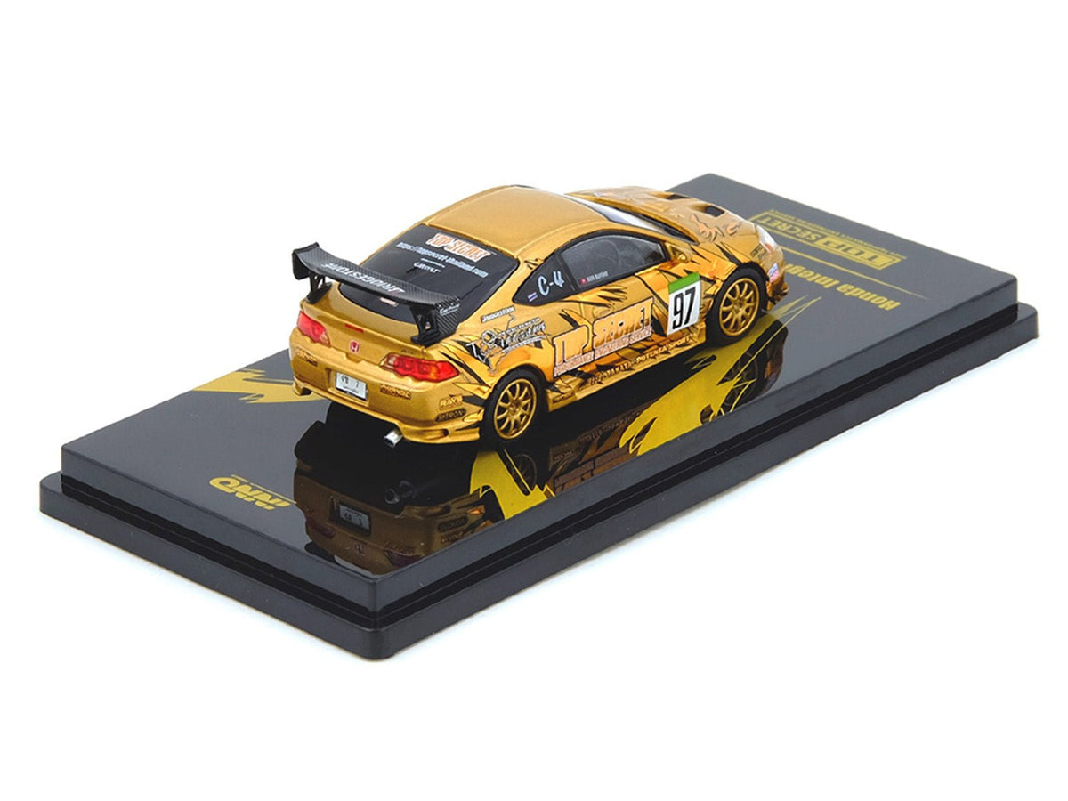 Honda Integra Type R (DC5) RHD (Right Hand Drive) 97 "Top Secret Thailand" Gold Metallic with Graphics "Honda Fest Thailand 2025"1/64 Diecast Model Car by Inno Models-Inno Models-ModelCars.com