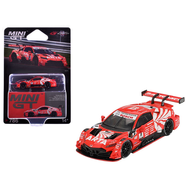 Honda NSX-GT "Type S" GT500 #8 Tomoki Nojiri - Toshiki Oyu "ARTA" "Super GT Series" (2023) Limited Edition 1/64 Diecast Model Car by Mini GT-Mini GT-ModelCars.com