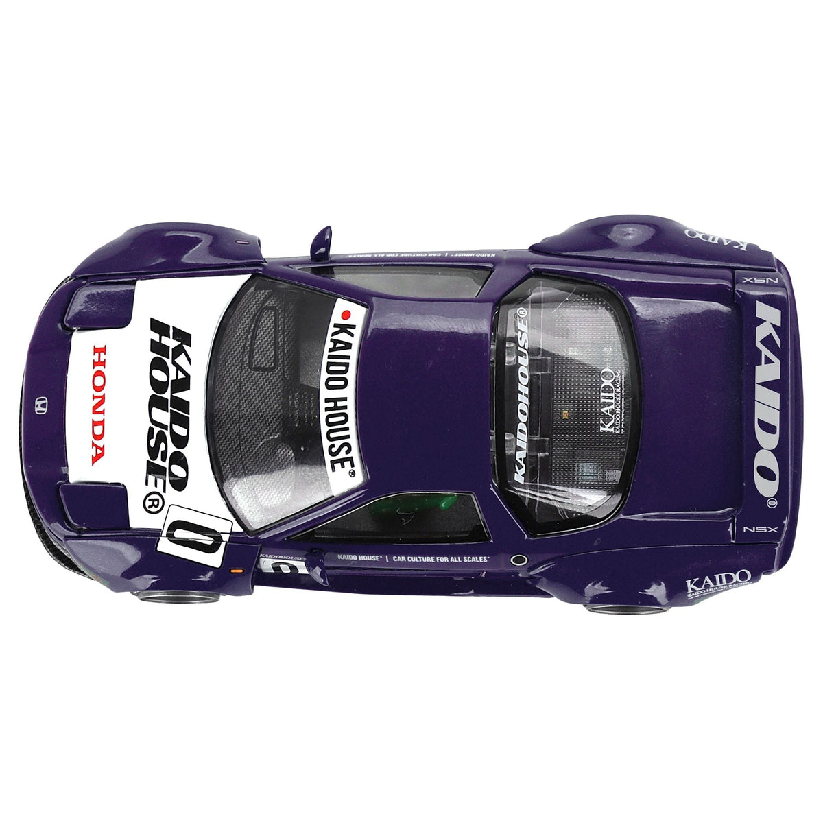 Honda NSX "Kaido Racing V2" #0 Purple with White Hood and Graphics (Designed by Jun Imai) "Kaido House" Special 1/64 Diecast Model Car by Mini GT-Mini GT-ModelCars.com