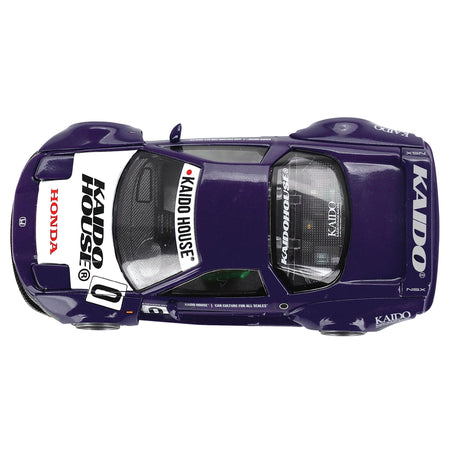 Honda NSX "Kaido Racing V2" #0 Purple with White Hood and Graphics (Designed by Jun Imai) "Kaido House" Special 1/64 Diecast Model Car by Mini GT-Mini GT-ModelCars.com