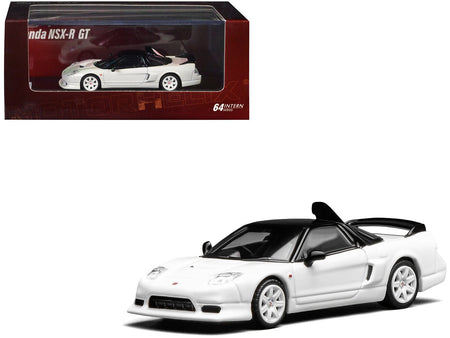 Honda NSX-R GT RHD (Right Hand Drive) Championship White with Black Top "Intern 64" Series 1/64 Diecast Model Car by MotorHelix-Motorhelix-ModelCars.com