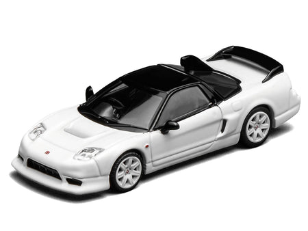 Honda NSX-R GT RHD (Right Hand Drive) Championship White with Black Top "Intern 64" Series 1/64 Diecast Model Car by MotorHelix-Motorhelix-ModelCars.com