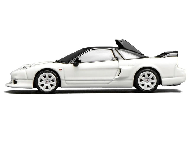 Honda NSX-R GT RHD (Right Hand Drive) Championship White with Black Top "Intern 64" Series 1/64 Diecast Model Car by MotorHelix-Motorhelix-ModelCars.com