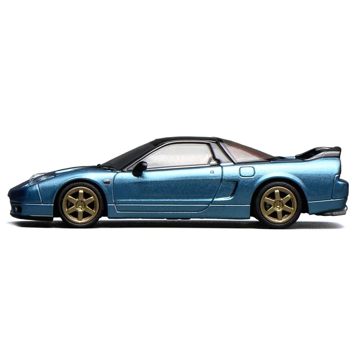 Honda NSX-R (NA2) RHD (Right Hand Drive) Ice Blue Metallic with Black Top and Red Interior "Intern 64" Series 1/64 Diecast Model Car by MotorHelix-Motorhelix-ModelCars.com