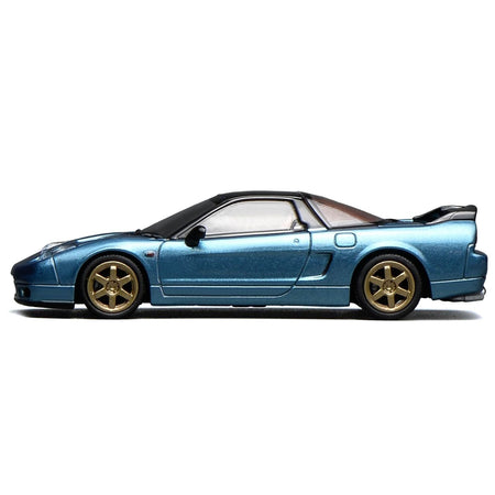 Honda NSX-R (NA2) RHD (Right Hand Drive) Ice Blue Metallic with Black Top and Red Interior "Intern 64" Series 1/64 Diecast Model Car by MotorHelix-Motorhelix-ModelCars.com