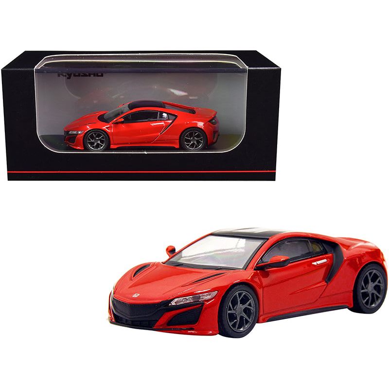 Honda NSX RHD (Right Hand Drive) Red with Black Top 1/64 Diecast Model Car by Kyosho-Kyosho-ModelCars.com