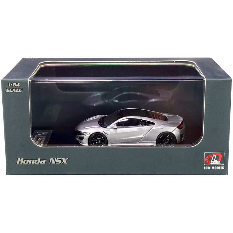 Honda NSX Silver Metallic with Carbon Top 1/64 Diecast Model Car by LCD Models-LCD Models-ModelCars.com