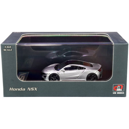 Honda NSX Silver Metallic with Carbon Top 1/64 Diecast Model Car by LCD Models-LCD Models-ModelCars.com