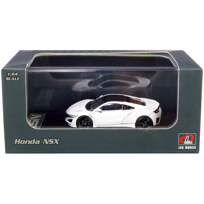 Honda NSX White with Carbon Top 1/64 Diecast Model Car by LCD Models-LCD Models-ModelCars.com