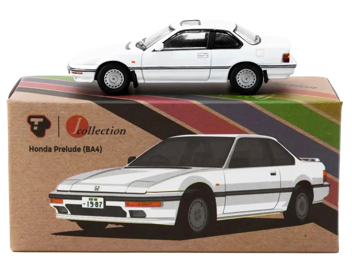 Honda Prelude (BA4) RHD (Right Hand Drive) White "J Collection" Series 1/64 Diecast Model by Tarmac Works-Tarmac Works-ModelCars.com