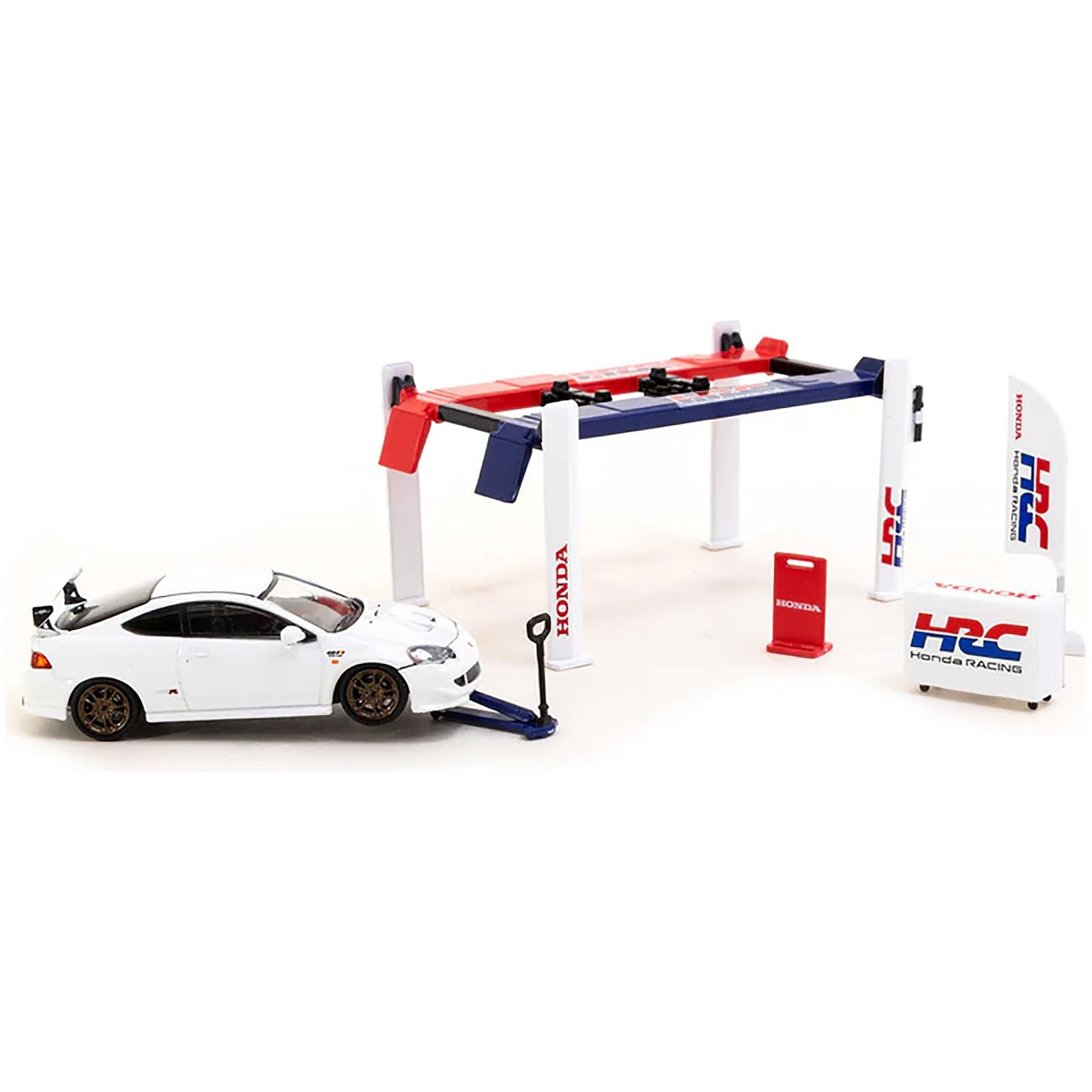 "Honda Racing" Garage Tools Set of 5 pieces with Stickers "Parts64" Series for 1/64 Model Cars by Tarmac Works - Tarmac Works - ModelCars.com