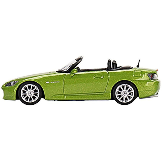 Honda S2000 (AP2) Convertible Lime Green Metallic Limited Edition to 1800 pieces Worldwide 1/64 Diecast Model Car by Mini GT-Mini GT-ModelCars.com