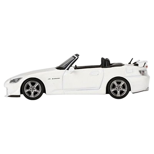 Honda S2000 (AP2) CR Convertible Grand Prix White Limited Edition to 2040 pieces Worldwide 1/64 Diecast Model Car by Mini GT - Mini GT - ModelCars.com