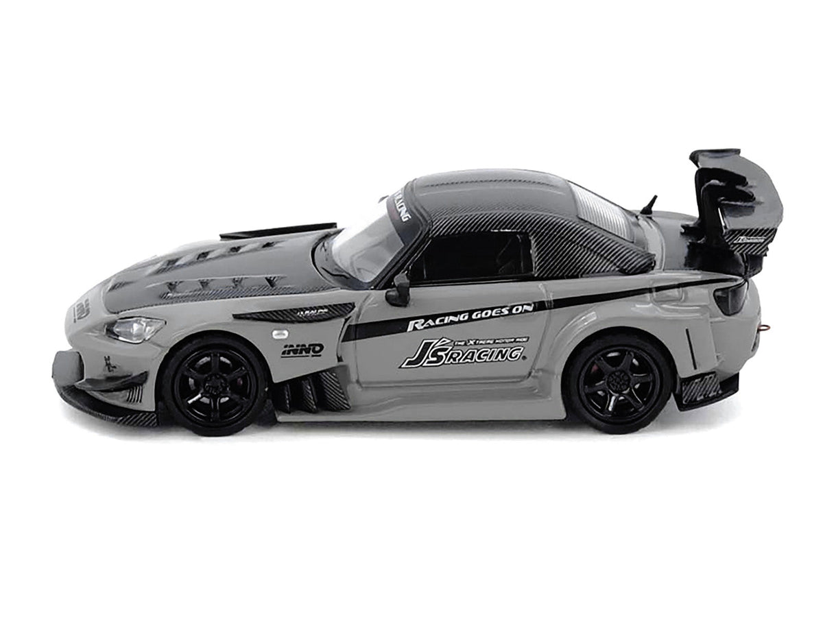 Honda S2000 RHD (Right Hand Drive) "J's Racing" Gray with Carbon Hood and Top "Hong Kong Toycar Salon 2025 Event Edition" 1/64 Diecast Model Car by Inno Models-Inno Models-ModelCars.com