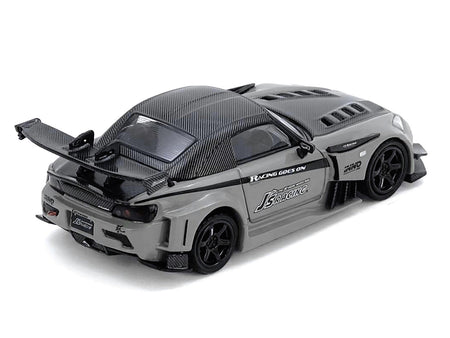 Honda S2000 RHD (Right Hand Drive) "J's Racing" Gray with Carbon Hood and Top "Hong Kong Toycar Salon 2025 Event Edition" 1/64 Diecast Model Car by Inno Models-Inno Models-ModelCars.com