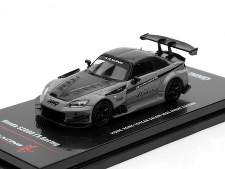 Honda S2000 RHD (Right Hand Drive) "J's Racing" Gray with Carbon Hood and Top "Hong Kong Toycar Salon 2025 Event Edition" 1/64 Diecast Model Car by Inno Models-Inno Models-ModelCars.com