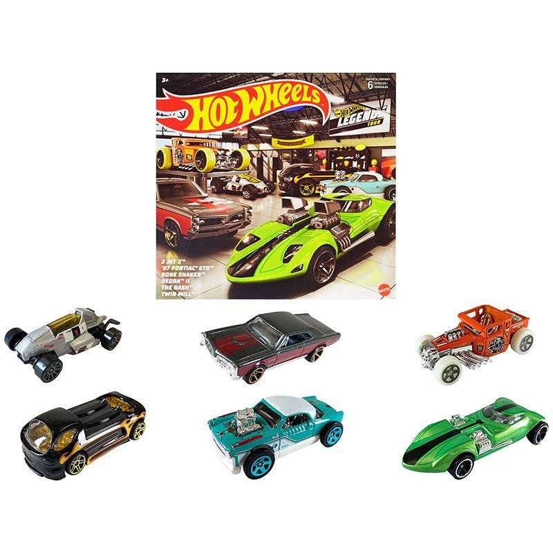"Hot Wheels Legends" 6 piece Set Diecast Model Cars by Hot Wheels-Hotwheels-ModelCars.com