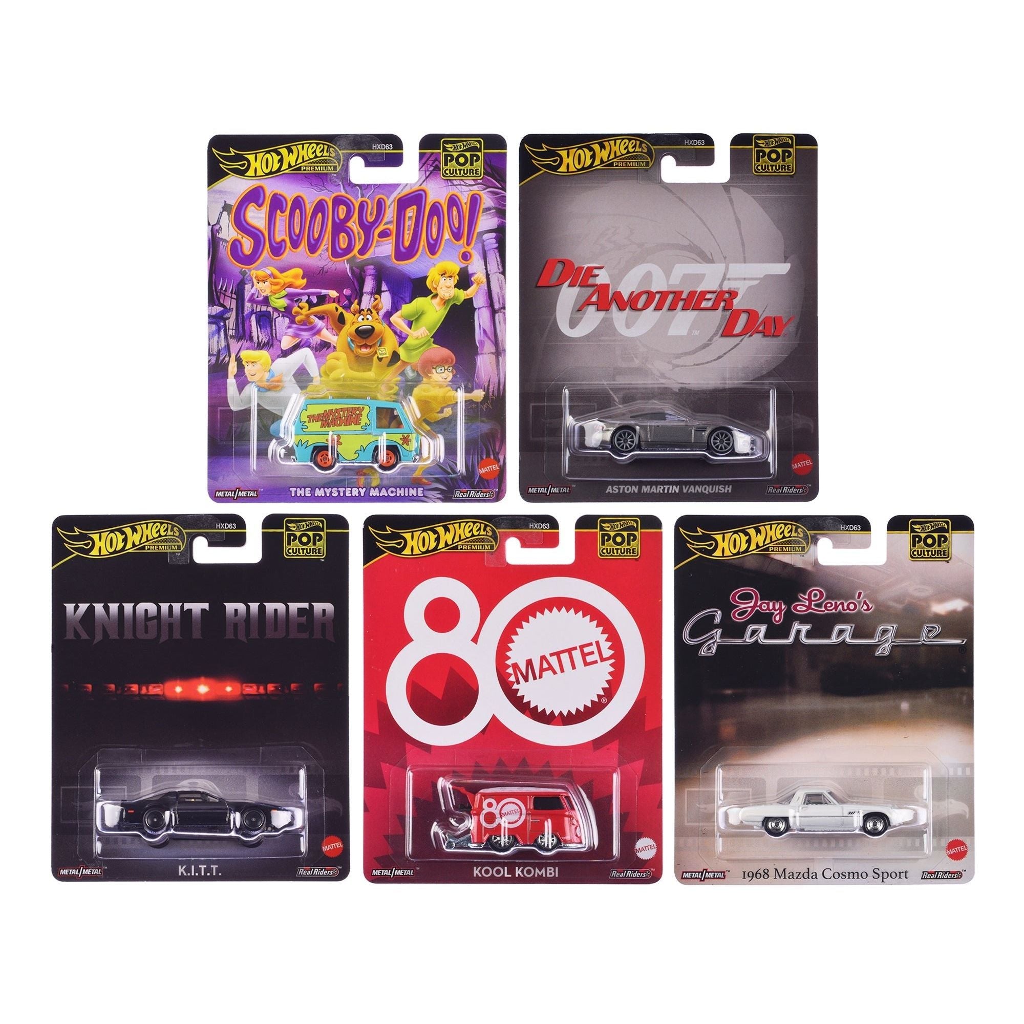 Hotwheels "Pop Culture 2024" 5 piece Set G "Premium Series" Diecast Model Cars by Hot Wheels - Hotwheels - ModelCars.com